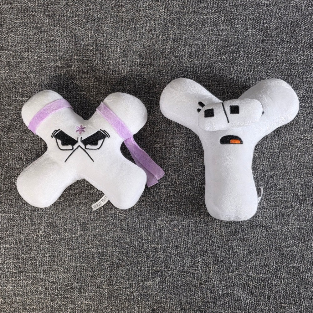 Alphabet Lore X and Y Plush Toy Bundle White Stuffed Toy Educational - Picture 1 of 4